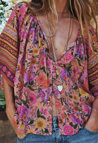 Swan Lake Short Sleeve Blouse